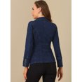 thumbnail image 4 of INSPIRE CHIC Veste en Denim Décontractée pour Femme à Revers, Manches Longues, avec Poches, 4 of 6