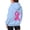 Bleu Ciel, variante sur Zhanying Chandail à Col Rond pour Femmes Chandail pour Femmes Prévention du Cancer Mensuel Fermeture Éclair Manches Longues Poche Cordon de Serrage Chandail à Capuchon de Sport Décontracté
