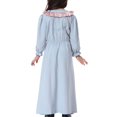 thumbnail image 4 of XZNGL Long Sleeve Dress for Girls Muslim Long Dress Medium Big Girls Long Sleeve V Neck Colorblock Dress Girls Long Sleeve Dress Girls Long Dress V Neck Dress, 4 of 6