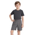 thumbnail image 1 of TOPTIE Short de Soccer pour Grands Garçons, Shorts de Course de 8 Pouces avec Poches - Gris - P/ 8, 1 of 7