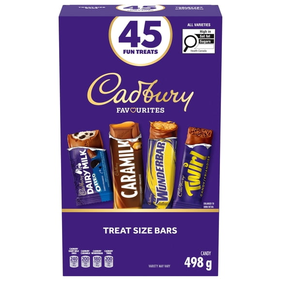 Cadbury Assorted Treat-Sized chocolatey candy 45ct