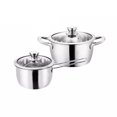 thumbnail image 1 of TOYTEXX 2 PCS Stainless Steel Pot Set, 20cm Soup Pot and 16cm Sauce Pot, 1 of 5