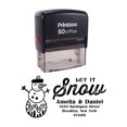 thumbnail image 1 of Printtoo Personalized Black Self Inking Let It Snow Favor Stamp Custom Christmas Rubber Stamper-68 x 30 mm, 1 of 6