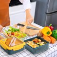 thumbnail image 4 of Canada Day Kcavykas Back to School Season,Plastic Lunch Box Microwave Heated And Separated Bento Box with Tableware Student office Worker Portable Lunch Box, 4 of 5