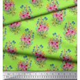 thumbnail image 2 of Soimoi Rayon Fabric Leaves & Floral Print Fabric by the Yard 42 Inch Wide, 2 of 3