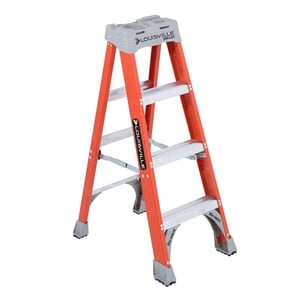 Louisville Ladder 4-Foot Fiberglass Step Ladder, 300-Pound Load Capacity, Type IA, FS1504