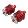 thumbnail image 3 of DYNWAVECA 2 Pieces Front Shock Absorption Screws Cover Cap Metal Easy Installation Motorcycle Replacement for CBR250 250 Accessories Red, 3 of 9