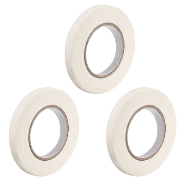 Unique Bargains 3Pcs 10mm 0.4 inch Wide 20m 21 Yards Masking Tape Painters Tape Rolls White