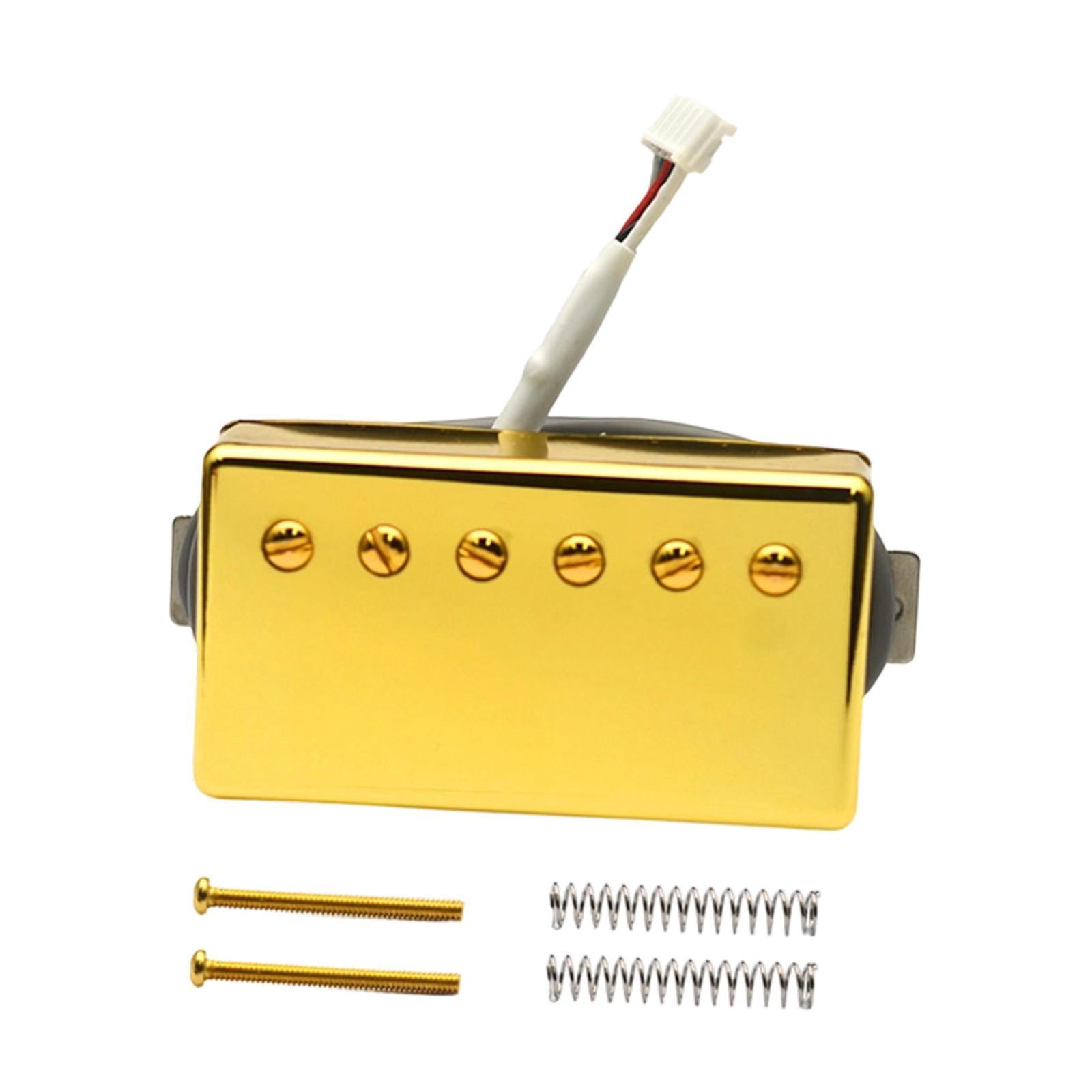 Xuanheng Alnico II Guitar Humbucker Pickup Easy to Install Sturdy Compact Replacement Gold 8K
