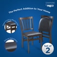 thumbnail image 2 of MECO Stakmore Wood Fabric Upholstered Seat Folding Chair Set, Espresso (2 Pack), 2 of 10