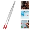 thumbnail image 3 of Shisuyan Pince à Tampons en Acier Inoxydable Pinces Longues avec Embout en Caoutchouc Outil de Collecte, 3 of 8
