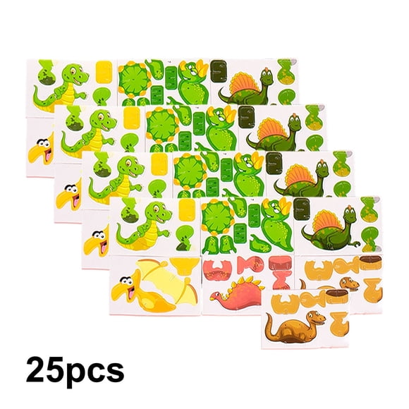 DIY 3d Puzzle Craft for Dinosaur Assembly Kit for Classroom and Home Indoor Activity 25PCS, Home and Lifestyle Accessory for Everyday Use