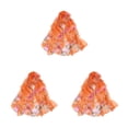 thumbnail image 3 of Baohd Cloth Flower Scarf Soft And Breathable Summer Accessory For Elegant And Fashionable Looks Wide orange 3Set, 3 of 6