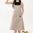 thumbnail image 1 of Long Cottons Apron Waterproof Oil Resistants Kitchen Apron For Cooking Baking Cleaning Adjustable Ties Bib Adult Unisex, 1 of 6