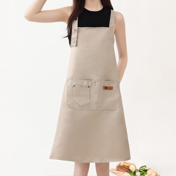 Amzcrzy Kitchen & Dining, Kitchen Utensils, Kitchen Gadgets, Long Cottons Apron Waterproof Oil Resistants Kitchen Apron For Cooking Baking Cleaning Adjustable Ties Bib Adult Unisex Cotton Apron