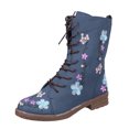 thumbnail image 1 of Kcodviy Bottes Longues pour Femmes sur Bottes de Espadrilles pour Femmes Chaussures Talons Décontractés pour Femmes Bottes Transparentes pour Femmes Bottes pour Femmes à Enfiler, 1 of 3