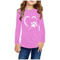 thumbnail image 2 of Birdeem Chemises à Manches Longues pour Filles Chemises à Manches Longues Imprimés Mignons Col Rond Hauts Blouses Décontractées Habillées Vêtements Chemises à Manches Longues pour Filles, 2 of 4