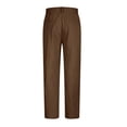 thumbnail image 3 of cllios Cotton Linen Pants Men Straight Leg Pleated Work Dress Pants Regular Fit Solid Color Chino Pants with Pockets Lightweight Pleated Front Suit Trousers, 3 of 5