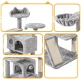 thumbnail image 4 of Yaheetech 57.5''H Cat Tree Tower w/ 2 Condos & Round Platforms & Ladder for Small Cats, Light Gray, 4 of 7