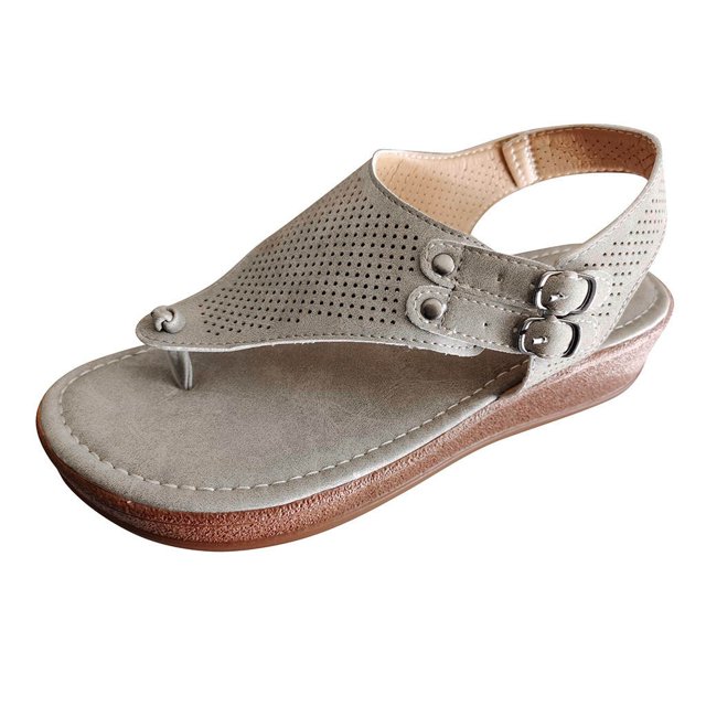 Kcodviy Sandales Décontractées Ajourées pour Femmes, Sandales Nées pour Femmes, Tongs à Plateforme, Sandales Huarache pour Femmes, Sandales Compensées, Chaussures