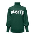 thumbnail image 4 of Timegard Chandails pour Femmes Imprimé de Noël Col Haut Manches Longues Hauts Ample Confortable Chandail Automne Hiver, 4 of 5