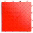 thumbnail image 1 of Big Floors Carrelage de Plancher de Garage Modulaire à Emboîtement en Copolymère Durable RaceDeck CircleTrac (Lot de 24), Rouge, 1 of 4