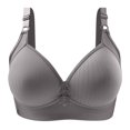 thumbnail image 1 of B91xZ Soutien-Gorge Léger Toucher Doux Respirant en Coton Extensible Confort Extrême, Gris 40, 1 of 4