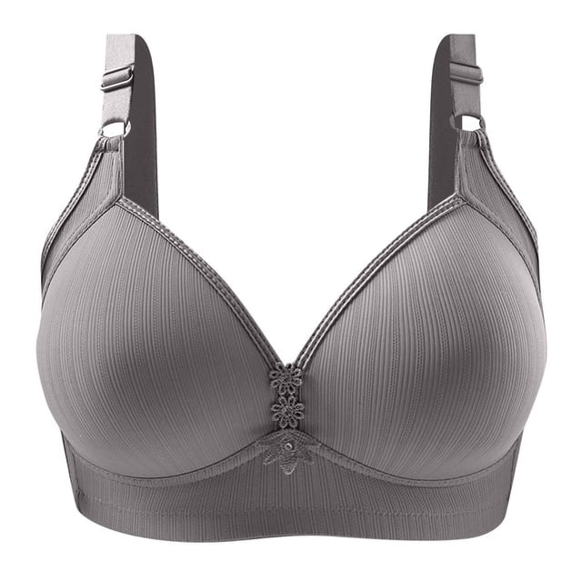 B91xZ Soutien-Gorge Léger Toucher Doux Respirant en Coton Extensible Confort Extrême, Gris 40