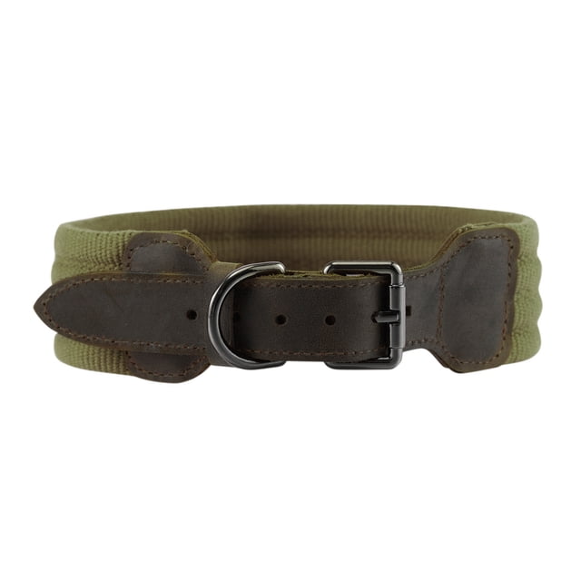 Dog Collar Heavy Duty Webbing Adjustable Buckle Collars for Medium Large Dogs Army Green