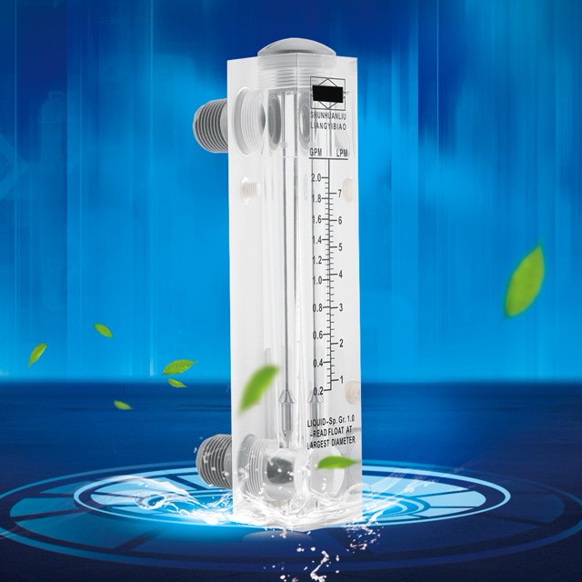 Meter, Glass Material Flowmetre Clear Reading Light Weight For Construction Site For Industrial Engineering