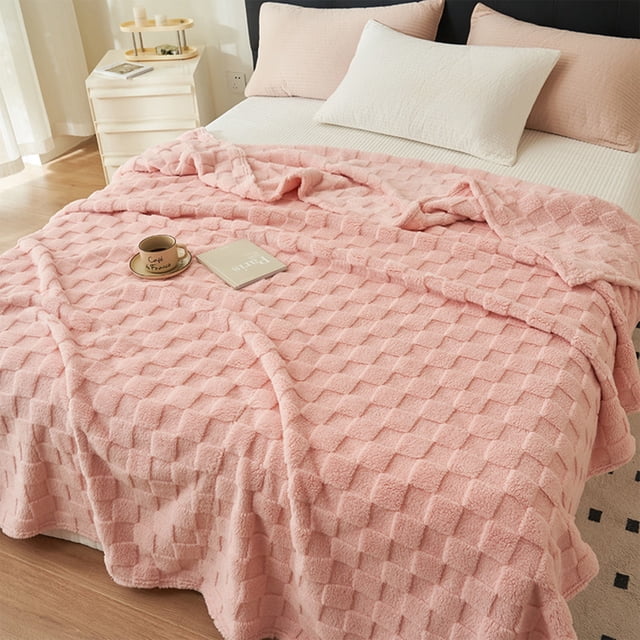 Kugisaki Bed Blanket Thermal Blanket Bed Breathable Soft Comfortable Machine Washable Blanket for All Season
