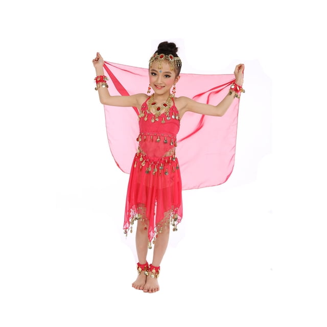 TZEWGL Belly Dancing Dance Performance Summer Clothes Outfit Sets For Kid 2 Piece Sets For Kids size 4-17T