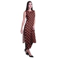thumbnail image 3 of Moomaya Kurta Sans Manches à Col Peter Pan avec Pantalon Ensemble Ethnique 2 Pcs pour Femmes, 3 of 6