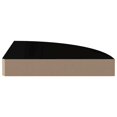 thumbnail image 2 of vidaXL Floating Corner Shelf High Gloss Black 25x25x3.8 cm MDF, 2 of 4