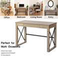 thumbnail image 3 of Homylin Bureau d'ordinateur en bois rustique avec tiroir de rangement 44", 3 of 7