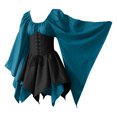 thumbnail image 2 of Gspmoly Robe d'Été, Costumes pour Femmes Gothiques à Manches Longues, Robes Corset à Manches Longues, Robe à Col Rond Longueur Genou, Robes de Cocktail, Offres Prime, 2 of 5