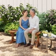thumbnail image 2 of Outsunny Wooden Outdoor Bench, Rustic Garden Bench Loveseat, Carbonized, 2 of 10