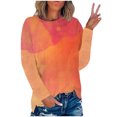 thumbnail image 1 of RKSTN Chemises à Manches Longues pour Femmes Mode Chandail à Col Rond Imprimé Teinture sur Nœuds Décontracté Sortie Blouses Amples Hauts, 1 of 3