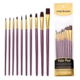 thumbnail image 2 of Acrylic Paint Set Acrylic Paint Brush Set 10 Pcs Nylon Hair Brushes For All Purpose Oil Watercolor Paint Set, 2 of 4
