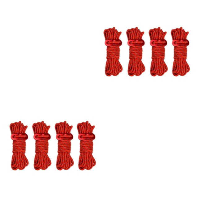 Shengyu 1/2/3 4X Tent Lanyard Reflective Rope Wind Cord High-strength Fine Workmanship DIY Prop Universal Outdoor Accessories Replaced Part Red 2PCS