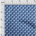 thumbnail image 2 of oneOone Georgette Viscose Medium Blue Fabric Geometric Quilting Supplies Print Sewing Fabric By The Yard 42 Inch Wide, 2 of 5