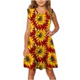 thumbnail image 1 of RXIRUCGD 2025 Vêtements d'Été pour Enfants Robe d'Été à Manches à Volants pour Filles 4-14T, 1 of 7