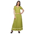 thumbnail image 1 of Moomaya Ensemble Ample Palazzo et Haut Court Robe Ethnique Imprimée Santoon pour Femmes, 1 of 1
