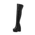 thumbnail image 2 of Cameland Patchwork Serpentine Platform Ultra High Heel Winter Ladies Over The Knee Boots, 2 of 7