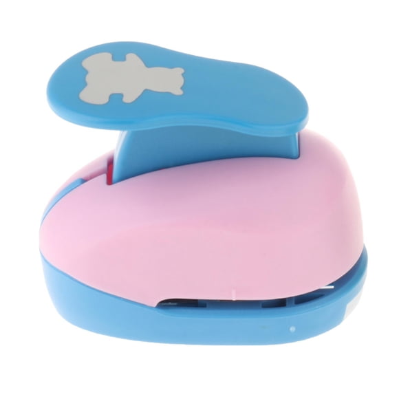 Transemion Perforatrice Décorative pour Papier Robuste à Main, Perforatrice pour Étiquettes, Bricolages pour Enfants, Ours 2,3 cm-2,5 cm