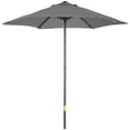 thumbnail image 1 of Outsunny Parasol de Patio 6,6 Pi, Parasol d'Extérieur avec 6 Baleines Gris Foncé, 1 of 10