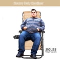thumbnail image 3 of Costway Zero Gravity Chair Oversize Lounge Chair Patio Heavy Duty Folding Recliner Beige, 3 of 8