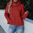 thumbnail image 1 of EGNMCR Chandails pour Femmes Chandail d'Hiver de Noël à Col Rond Manches Longues Tricoté Ample, 1 of 6