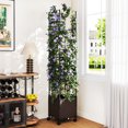 thumbnail image 2 of Gymax Jardinière Surélevée de 87 Pieds' de Hauteur avec Bac à Plantes et Treillis, Roues Verrouillables, Intérieur Extérieur, 2 of 10