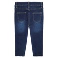 thumbnail image 2 of KIDSCOOL SPACE Little Girls Boys Jeans,Elastic Band Inside Straight Fit Stretchy Soft Denim Pants,6-7 Years, 2 of 6